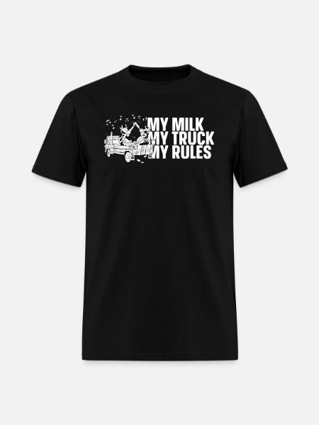 Milk Funny Milk Truck - Men's T-Shirt - black
