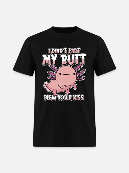 Axolotl Salamander Funny - Men's T-Shirt - black