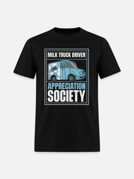 Milk Funny Milk Truck - Men's T-Shirt - black
