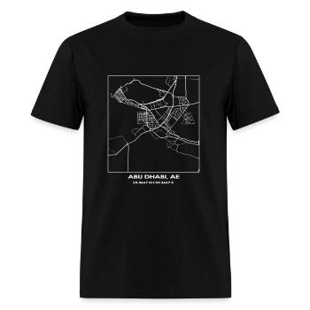 Abu Dhabi City Streets Map - Men's T-Shirt - black - Front - Jose (178cm)