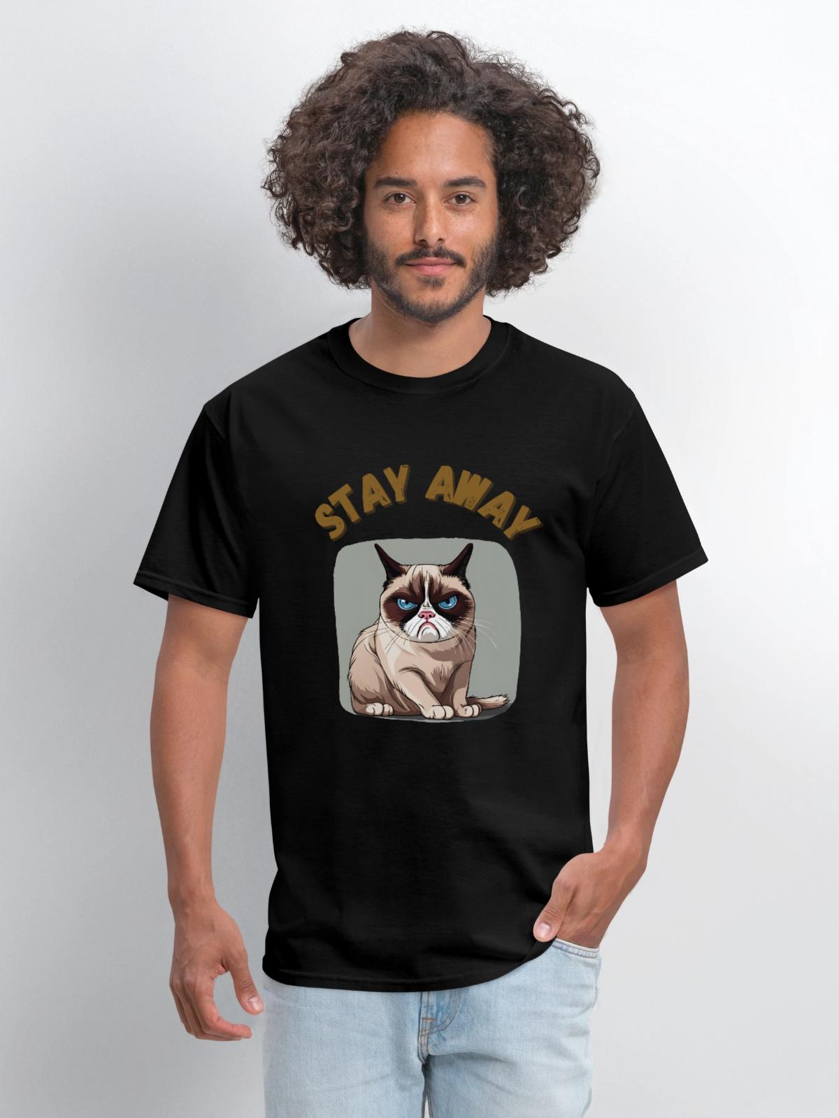 Stay away - Men's T-Shirt - black - Front - Jose (178cm)