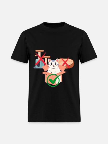 Cat in the box - Men's T-Shirt - black