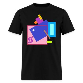 abstract - Men's T-Shirt - black - Front - Jose (178cm)