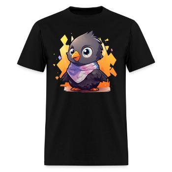 pigeon bird colorful - Men's T-Shirt - black - Front - Jose (178cm)