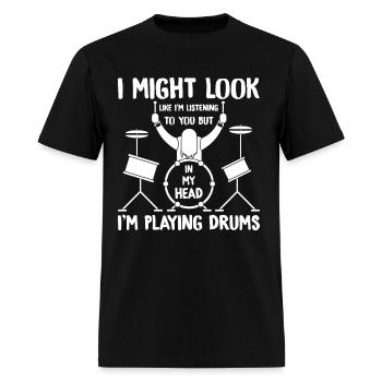 Drums Drummer Drumsticks Gift - Men's T-Shirt - black - Front - Jose (178cm)