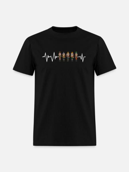 Nutcracker Heartbeat - Men's T-Shirt - black
