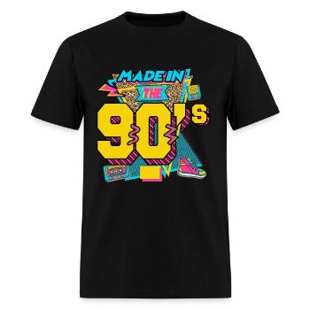 made in the 90s - Men's T-Shirt - black - Front - Jose (178cm)