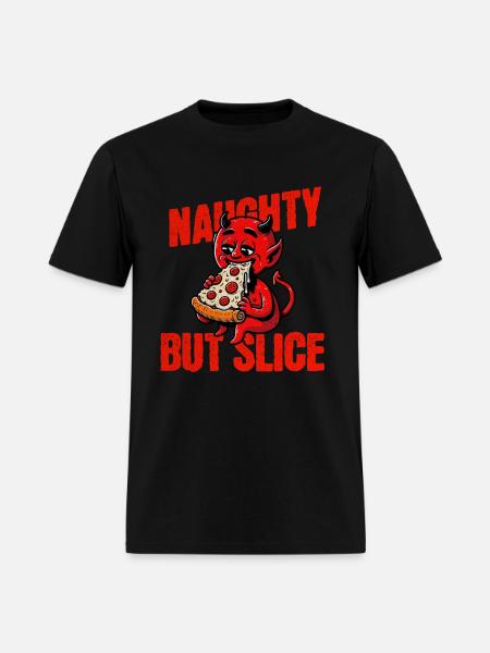 Naughty But Slice - Men's T-Shirt - black