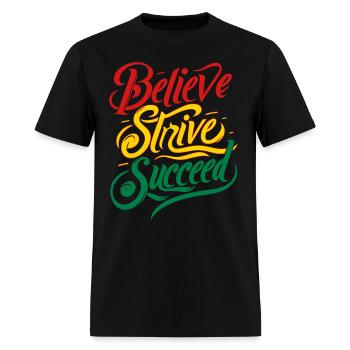 Believe Strive Suceed Multicolor - Men's T-Shirt - black - Front - Jose (178cm)