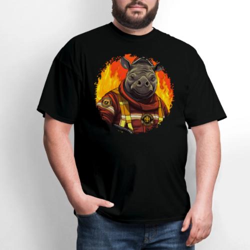 Fireman rhino - Men's T-Shirt