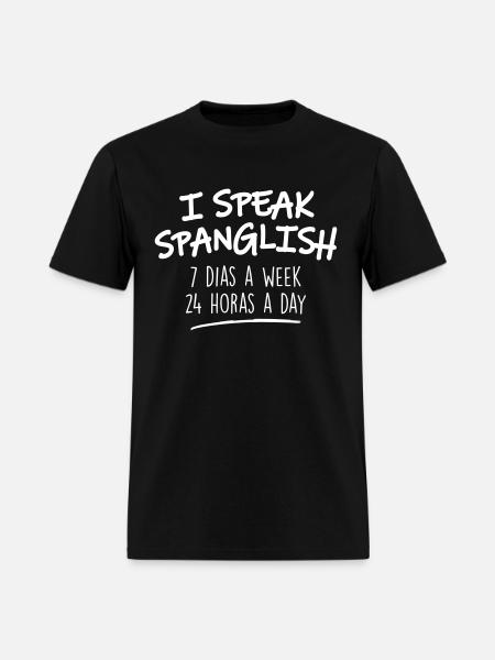 I SPEAK SPANGLISH - Men's T-Shirt - black