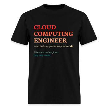 Cloud Computing Engineer Definition Retro Computer - Men's T-Shirt - black - Front - Jose (178cm)