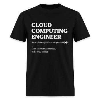 Cloud Computing Engineer Definition Retro Computer - Men's T-Shirt - black - Front - Jose (178cm)