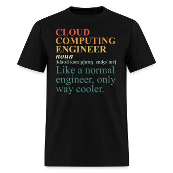 Cloud Computing Engineer Definition Retro Computer - Men's T-Shirt - black - Front - Jose (178cm)