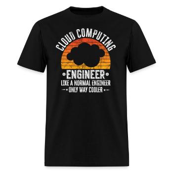 Cloud Computing Engineer Definition Retro Computer - Men's T-Shirt - black - Front - Jose (178cm)