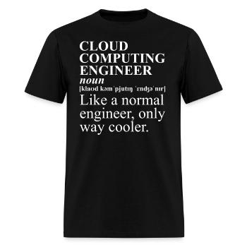 Cloud Computing Engineer Definition Retro Computer - Men's T-Shirt - black - Front - Jose (178cm)