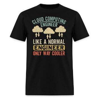 Cloud Computing Engineer Definition Retro Computer - Men's T-Shirt - black - Front - Jose (178cm)