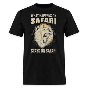 What Happens On Safari Stays On Safari - African - Men's T-Shirt - black - Front - Jose (178cm)