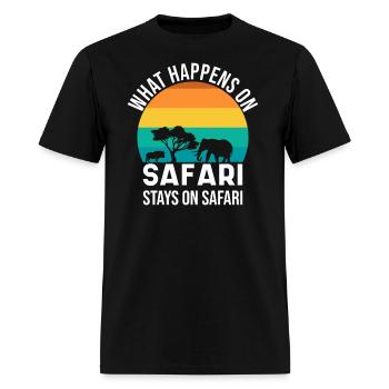 What Happens On Safari Stays On Safari - African - Men's T-Shirt - black - Front - Jose (178cm)