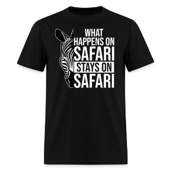 What Happens On Safari Stays On Safari - African - Men's T-Shirt - black - Front - Jose (178cm)
