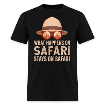 What Happens On Safari Stays On Safari - African - Men's T-Shirt - black - Front - Jose (178cm)