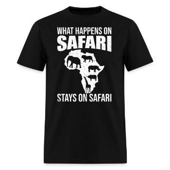 What Happens On Safari Stays On Safari - African - Men's T-Shirt - black - Front - Jose (178cm)