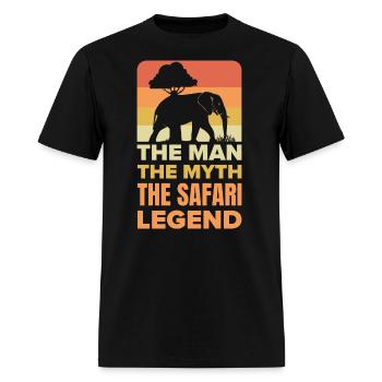 African Safari The Man The Myth The Safari Legend - Men's T-Shirt - black - Front - Jose (178cm)