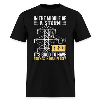 Thank A Lineman Quote Electrical Lineman - Men's T-Shirt - black - Front - Jose (178cm)