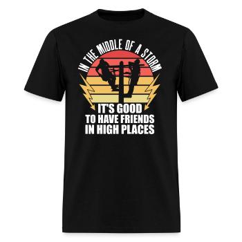 Thank A Lineman Quote Electrical Lineman - Men's T-Shirt - black - Front - Jose (178cm)