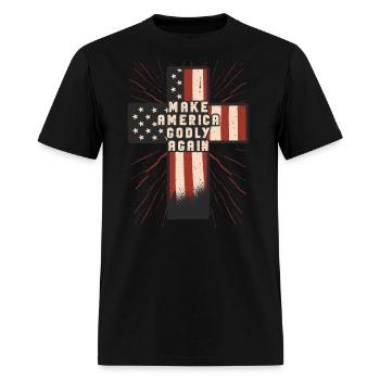 Make America Godly Again Christianity Symbol - Men's T-Shirt - black - Front - Jose (178cm)