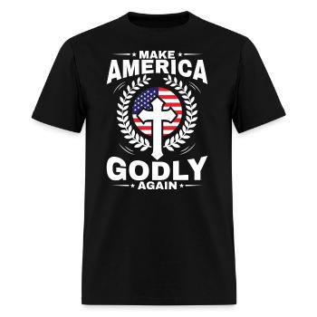 Make America Godly Again Christianity Symbol - Men's T-Shirt - black - Front - Jose (178cm)