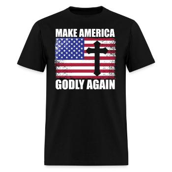 Make America Godly Again Christianity Symbol - Men's T-Shirt - black - Front - Jose (178cm)