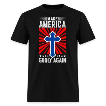 Make America Godly Again Christianity Symbol - Men's T-Shirt - black - Front - Jose (178cm)