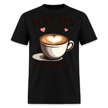 Love You a Latte - Men's T-Shirt - black - Front - Jose (178cm)