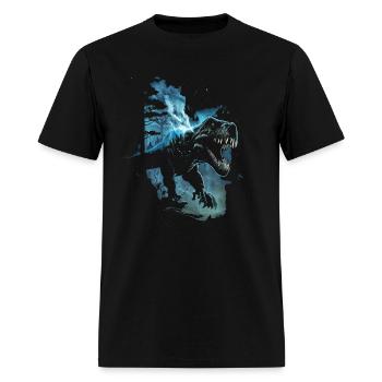 T-Rex running from a meteor storm - Men's T-Shirt - black - Front - Jose (178cm)