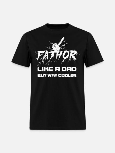 Fathor Like A Dad But Way Cooler Viking Father - Men's T-Shirt - black