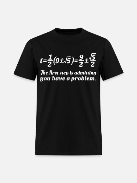 First Step Maths Problem Mens Birthday Math Geek N - Men's T-Shirt - black