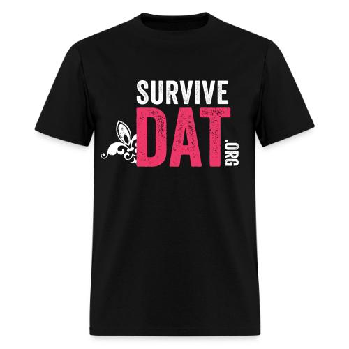 pink white box d logo png - Men's T-Shirt
