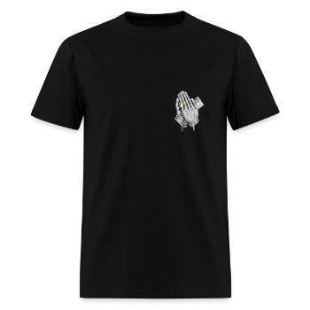 praying hands hmd - Men's T-Shirt - black - Front - Jose (178cm)