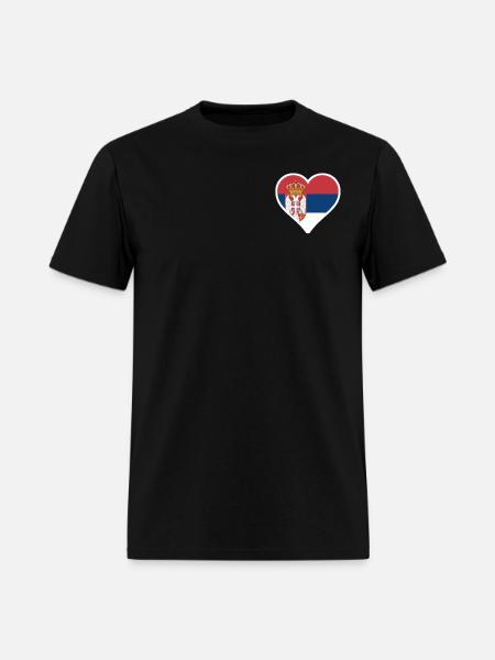 Serbian heart symbol - Men's T-Shirt - black