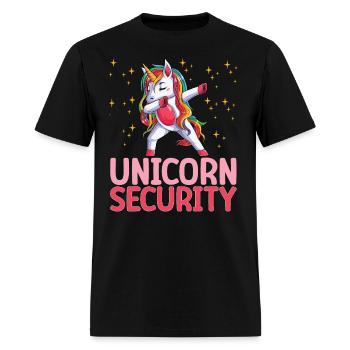Unicorn Security Funny Unicorn Dabbing Birthday - Men's T-Shirt - black - Front - Jose (178cm)