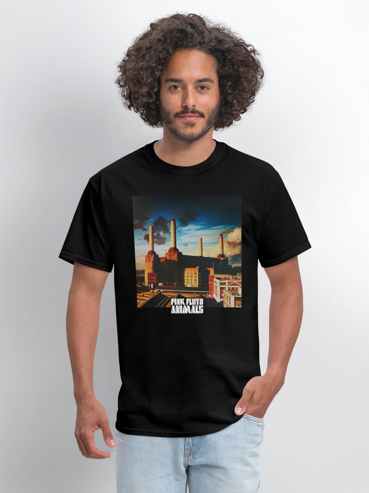 Pink Floyd Animals Album Cover - Men's T-Shirt - black - Front - Jose (178cm)