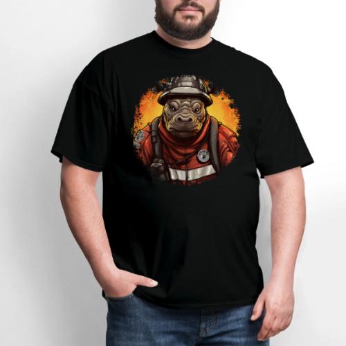 Hippo Firefighter - Men's T-Shirt
