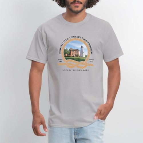Charlotte-Genesee Lighthouse Dark Lettering - Men's T-Shirt