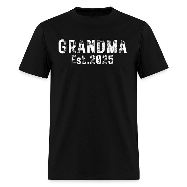 Grandma Est 2025 (heavily distressed font)
