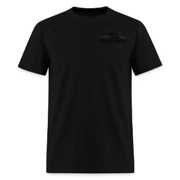 T-shirts Design LOGO"GENTLEMAN" - Men's T-Shirt - black - Front - Jose (178cm)