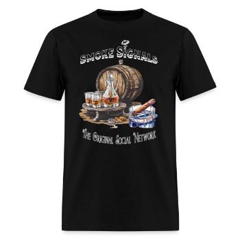 Smoke Signals The Original Social Network T-Shirt - Men's T-Shirt - black - Front - Jose (178cm)