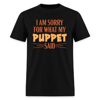 Ventriloquist Shirt Funny puppeteer puppet Gift - Men's T-Shirt - black - Front - Jose (178cm)