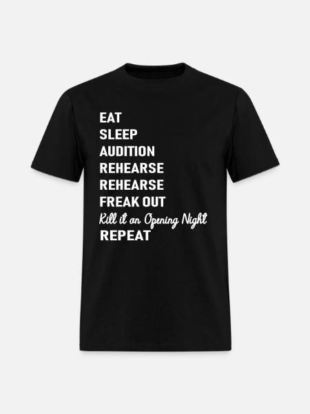 Funny Dramatic Theatre Rehearsal Veterans Musical - Men's T-Shirt - black