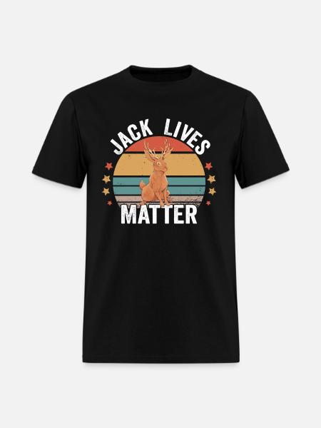 Jackalope Lives Matter Jackrabbit Fan Design - Men's T-Shirt - black